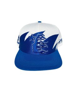 Shark Teeth Snapback (Off White/Royal Blue)