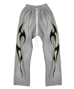 Hellstar-Flame-Sweatpants-Grey