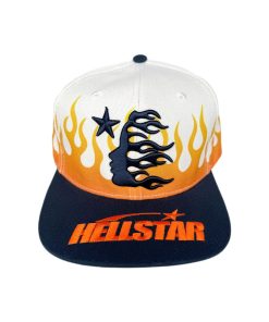 Flame Vintage Snapback Hat (Cream/Navy)